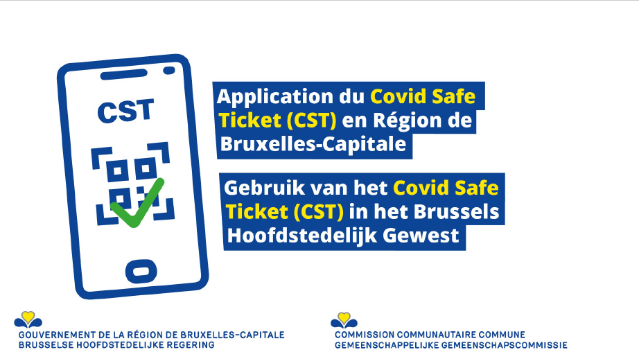 Application du Covid Safe Ticket (CST) en Bruxelles-Capitale